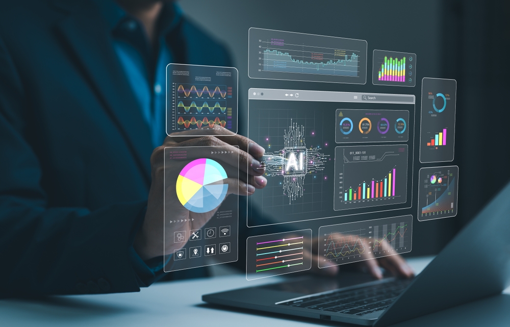 Ilustrasi tren digital marketing 2025 dengan AI, video pendek, SGE, dan strategi komunitas